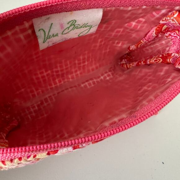 Vera Bradley Vintage Sherbet Medium Zip Cosmetic Lined Make-Up Toiletry Bag - Picture 7 of 7
